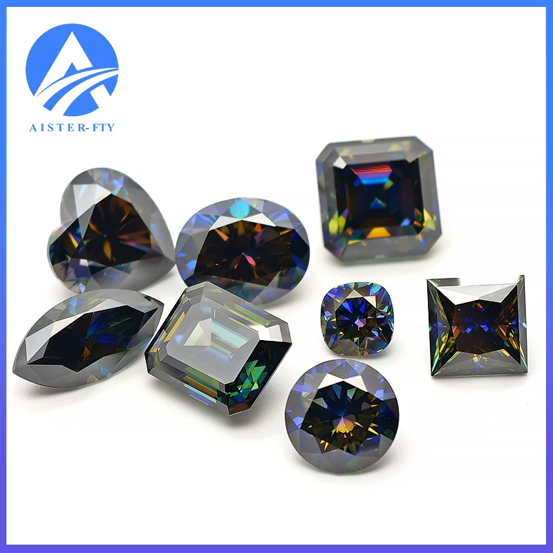 

Rainbow Purple Color Moissanite Round/Pear/Oval/Emerald/Heart/Cushion/Princess/Asscher/Radiant Cut Multiple Cut Selection + GRA
