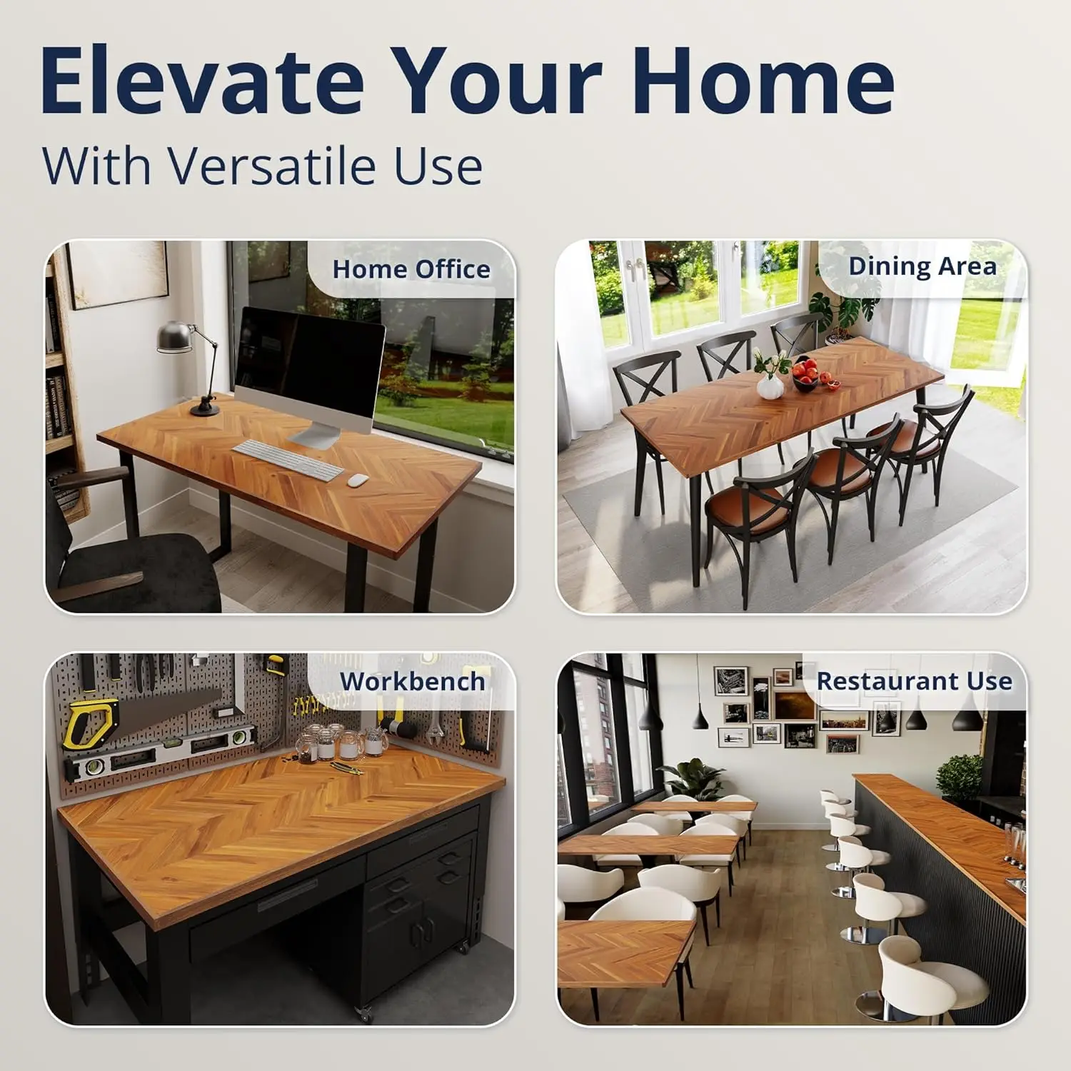 سطح طاولة من الخشب الصلب مقاس 72 × 30 - سطح طاولة كتلة جزار سميك 1 بوصة للمكتب الدائم وطاولة المكتب ومنضدة العمل وأثاث DIY Pro