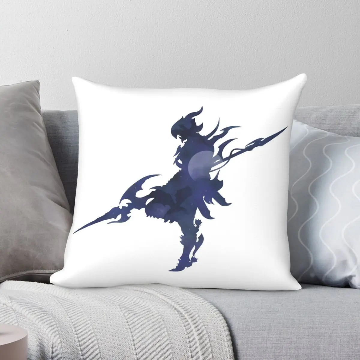 

Dragoon Silhouette Illustration Square Pillowcase Polyester Linen Velvet Creative Zip Decor Pillow Case Car Cushion Cover