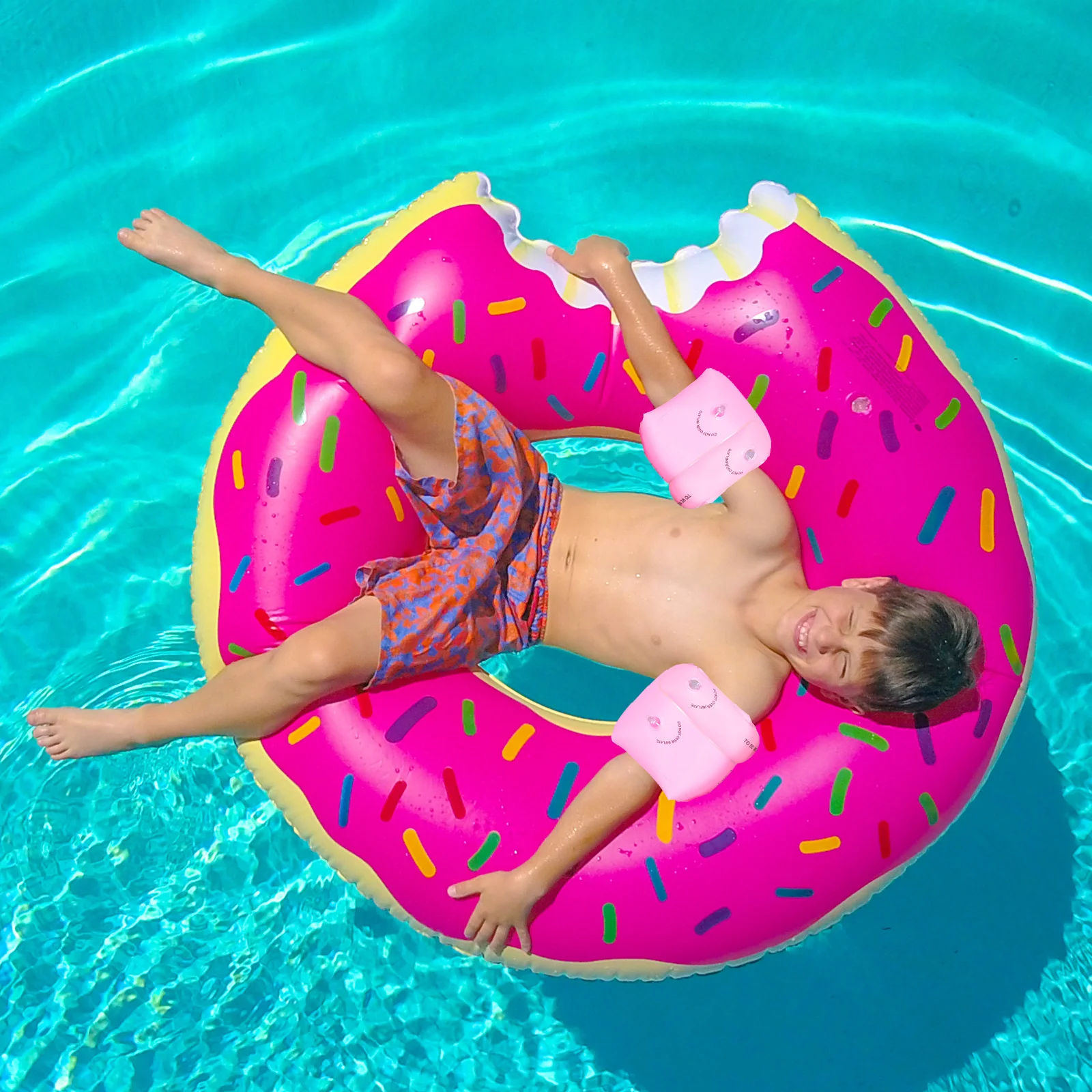 

2pcs Swimming Arm Floaties Inflatable Pool Floats For Adults Safe Buoyant Circle Ring Portable Swim Beginner Supplies