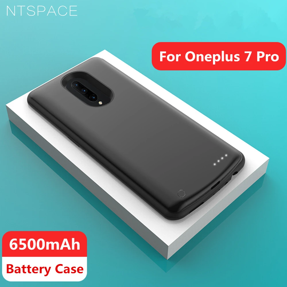 NTSPACE External Charging Powerbank Case For Oneplus 7 Pro Battery Cases 6500mAh Portable Charger Power Bank Shockproof Cover