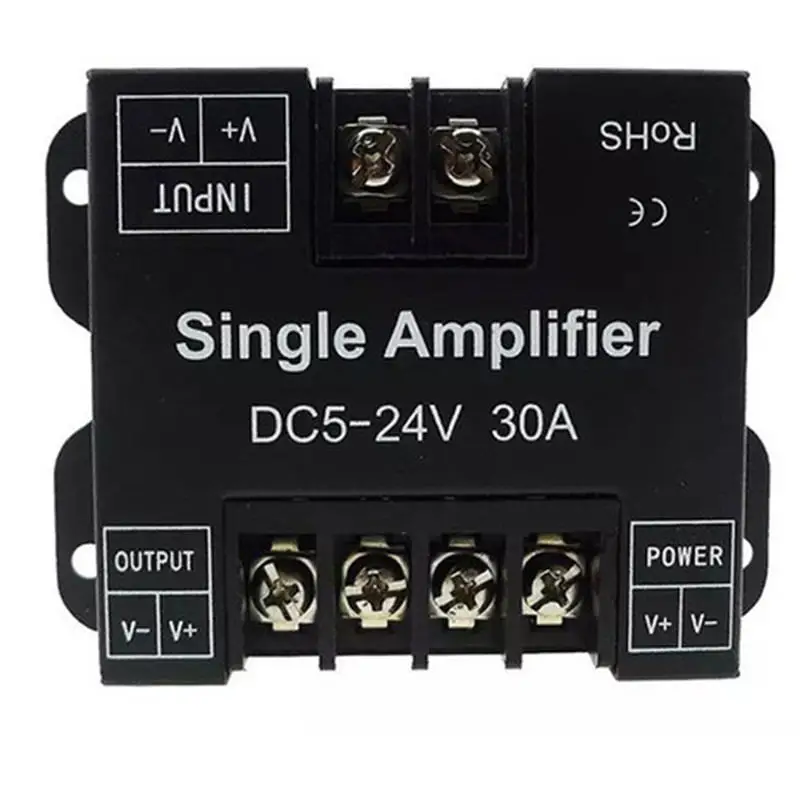 Controlador amplificador LED 1CH/3CH/4CH/5CH 12A/24A/30A/50A para repetidor de potencia de tira de un solo Color/RGB/RGBW/RGBWW RGB + CCT DC5/12/24V