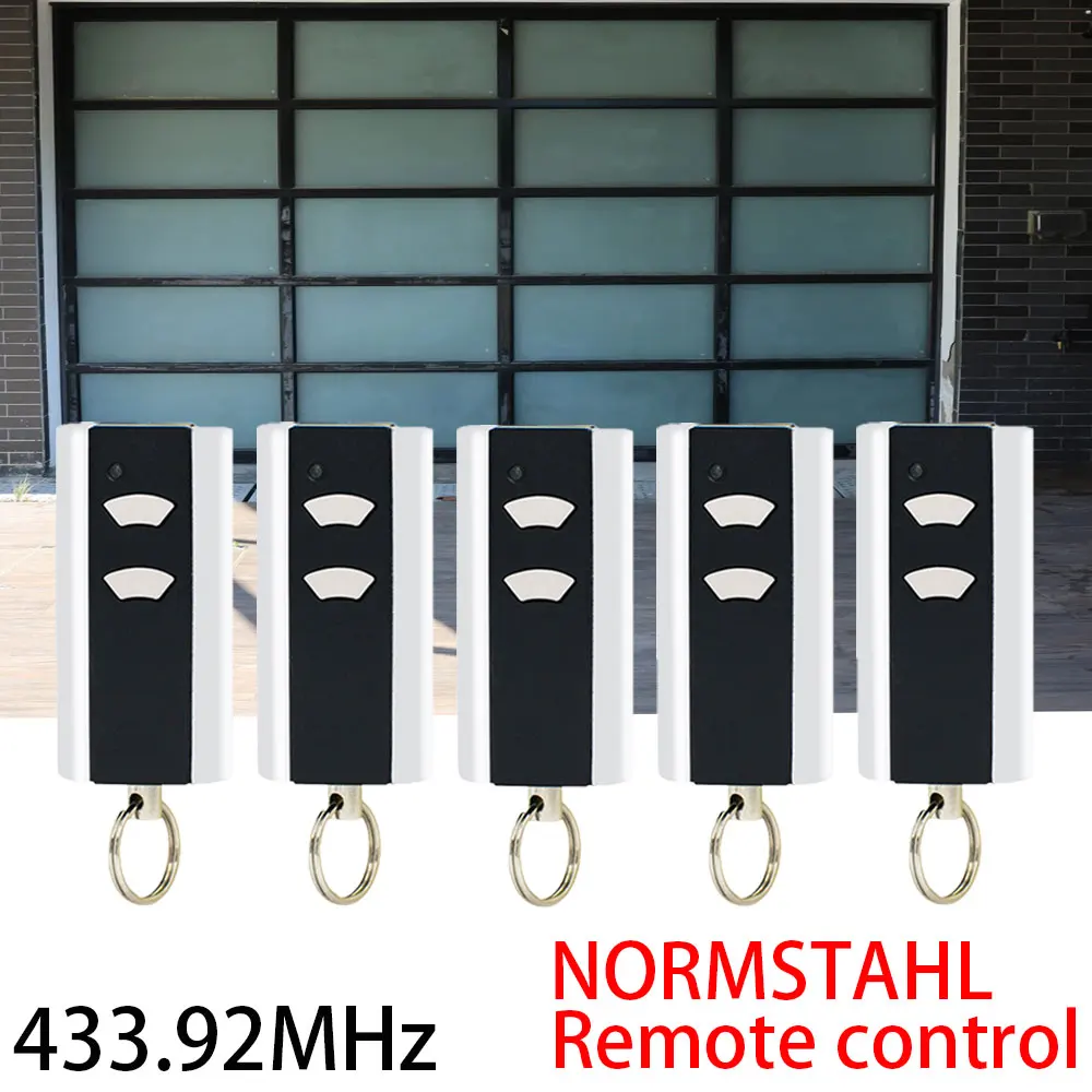 

5PCS NORMSTAHL Garage Door Remote Control 433 2K 433.92MHz Transmitter Gate KeyFob RCU Rolling Code