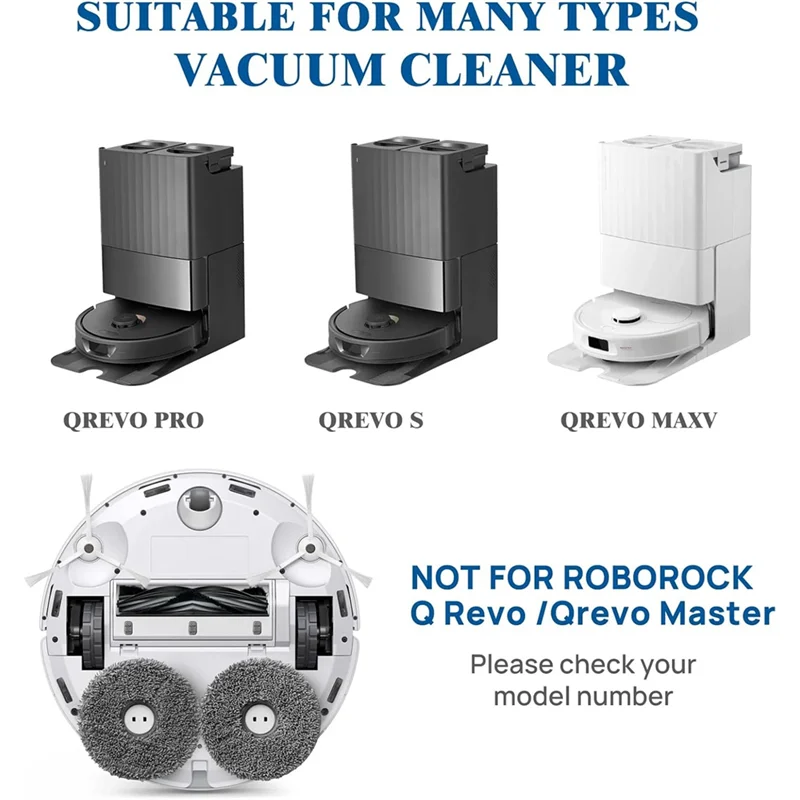 مجموعة ملحقات A76G لأجزاء مكنسة Roborock Qrevo S/Qrevo Plus/Qrevo Pro/Qrevo Maxv