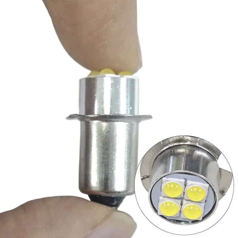 1PC P13.5s High Brightness LED Bulb Indicator Lamp 10-60V 4W White Miniature Light Replace For Torch Flashlight Bicyle Work Lamp