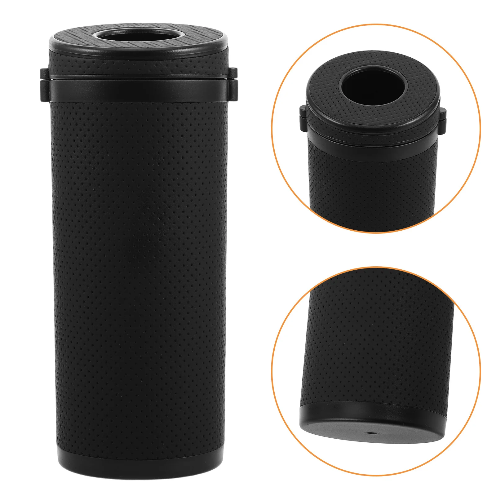 

Car Tissue Holder PU Cylinder Tissue Box Round Tube Paper Towels Napkin Storage Compact Organizer for Car Travel