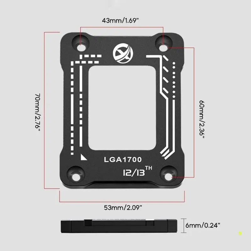 Крепежная рамка с пряжкой для процессора LGA1700 Intel12Gen 1700, корректор изгиба F19E