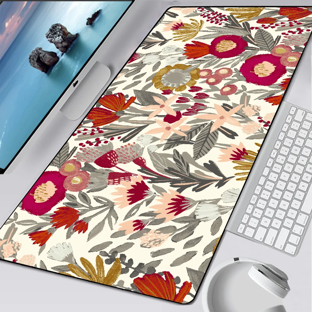Flowers Pattern Large Gaming Mouse Pad Computer Mousepad PC Gamer Mouse Mat Laptop Mausepad Mouse tappeto tastiera Mat Desk Pad