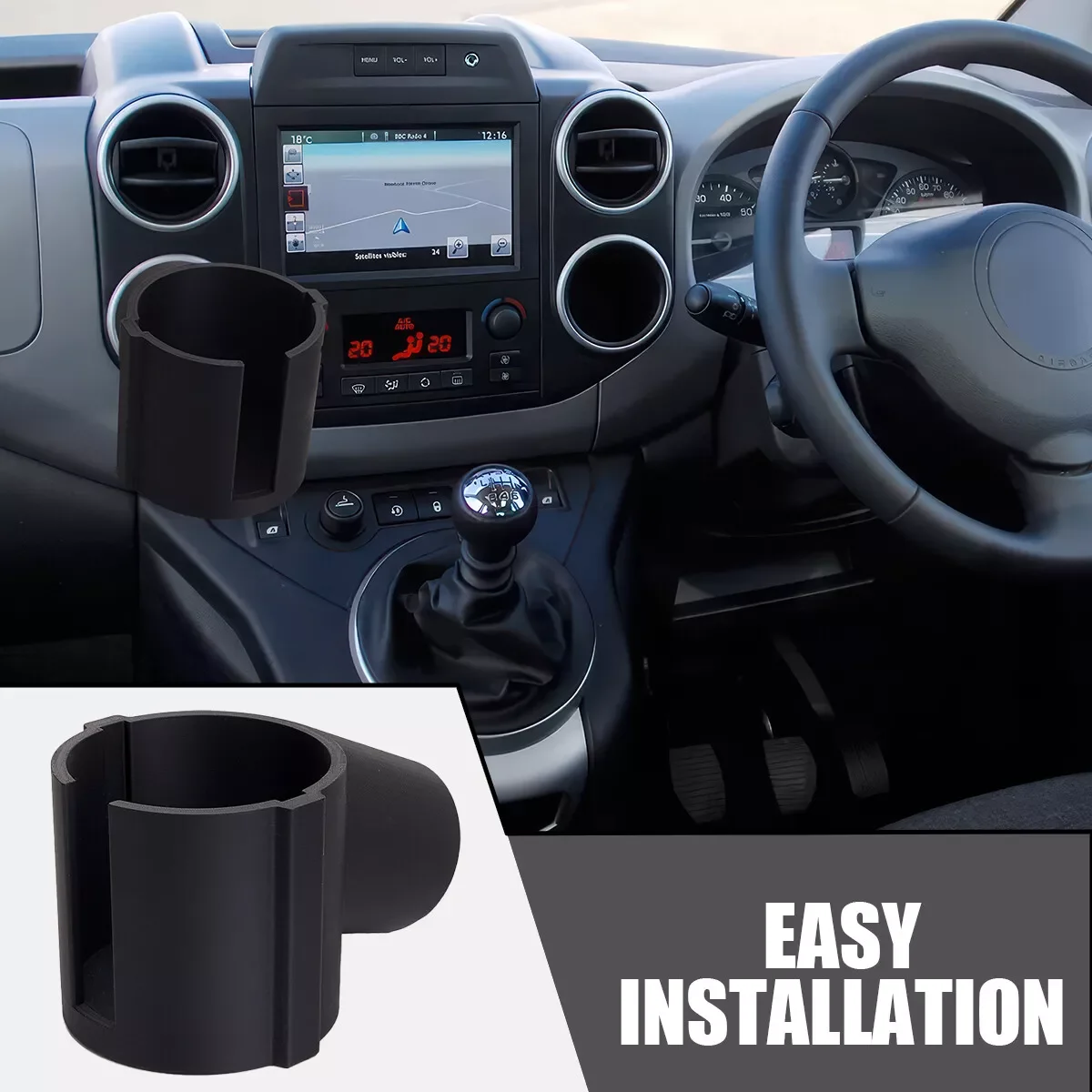 

Car Cup Holder Multi-Function Drink Holder For Peugeot Partner Citroen Berlingo Phone Cup Holder Push Fit Interior Accessories