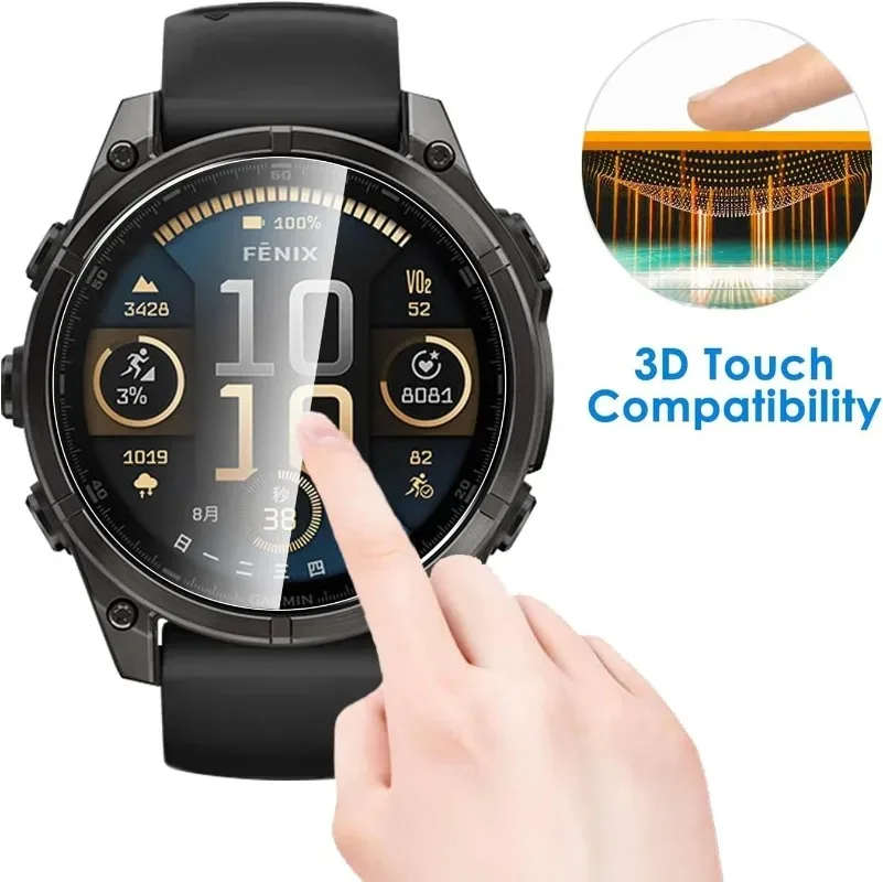 Screenprotector voor Garmin Fenix 8 7 6 5 X S Pro Saffier Gehard glas Beschermfolie voor Fenix 8 47/43/51mm 7S 7X7 S Pro