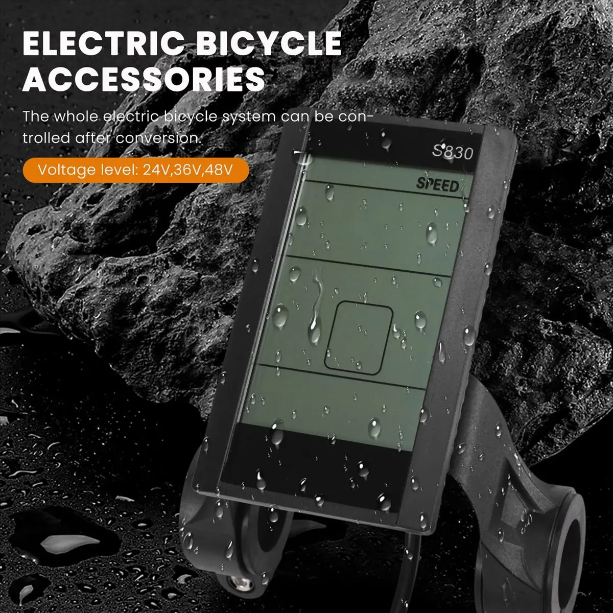 

(X07A) S830 24V 36V 48V Lcd Display Screen for Electric Bicycle Ebike Meter Panel Universal with USB Cycling Parts,Waterproof