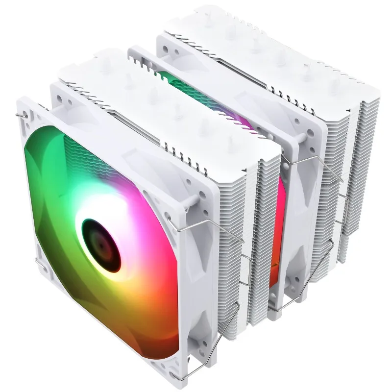 PA120 series ARGB multi-platform 6 heat pipe air-cooled radiator double tower dual fan CPU radiator