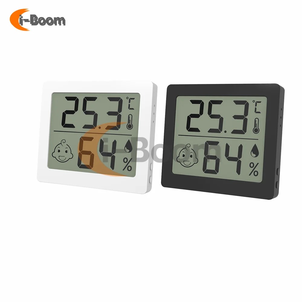 

Digital Thermometer Hygrometer Indoor Room Thermometer Humidity Meter Gauge With 3V CR2032 Battery 10%-99% RH for Home Bedroom