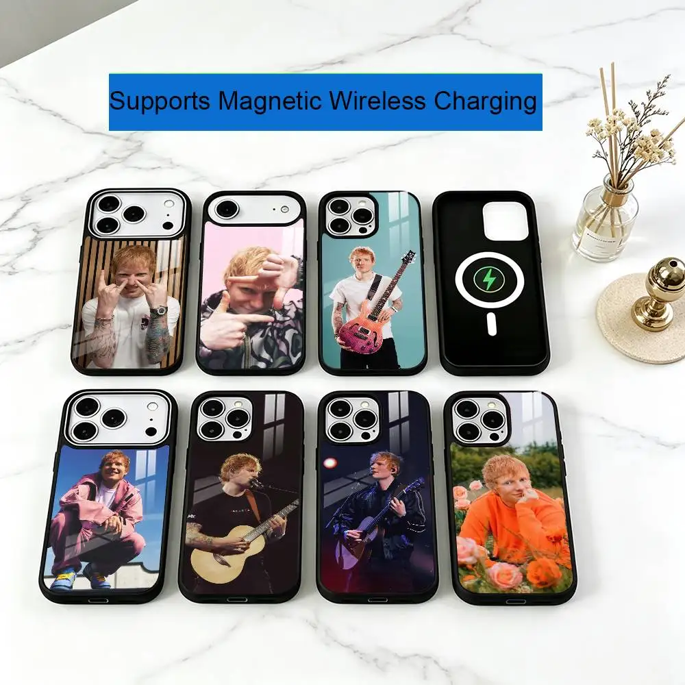 Singer E-Ed Sheeran Phone Case For iPhone17,16,15,14,13,12,11 Plus,Pro Supports Magnetic Wireless Charging