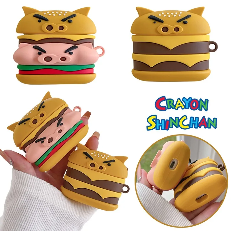 

Crayon Shin-chan Cartoon Buriburizaemon Earphone Case for Airpods 1 2 3 Creative Silicone Protective Shell for Airpods Pro 2