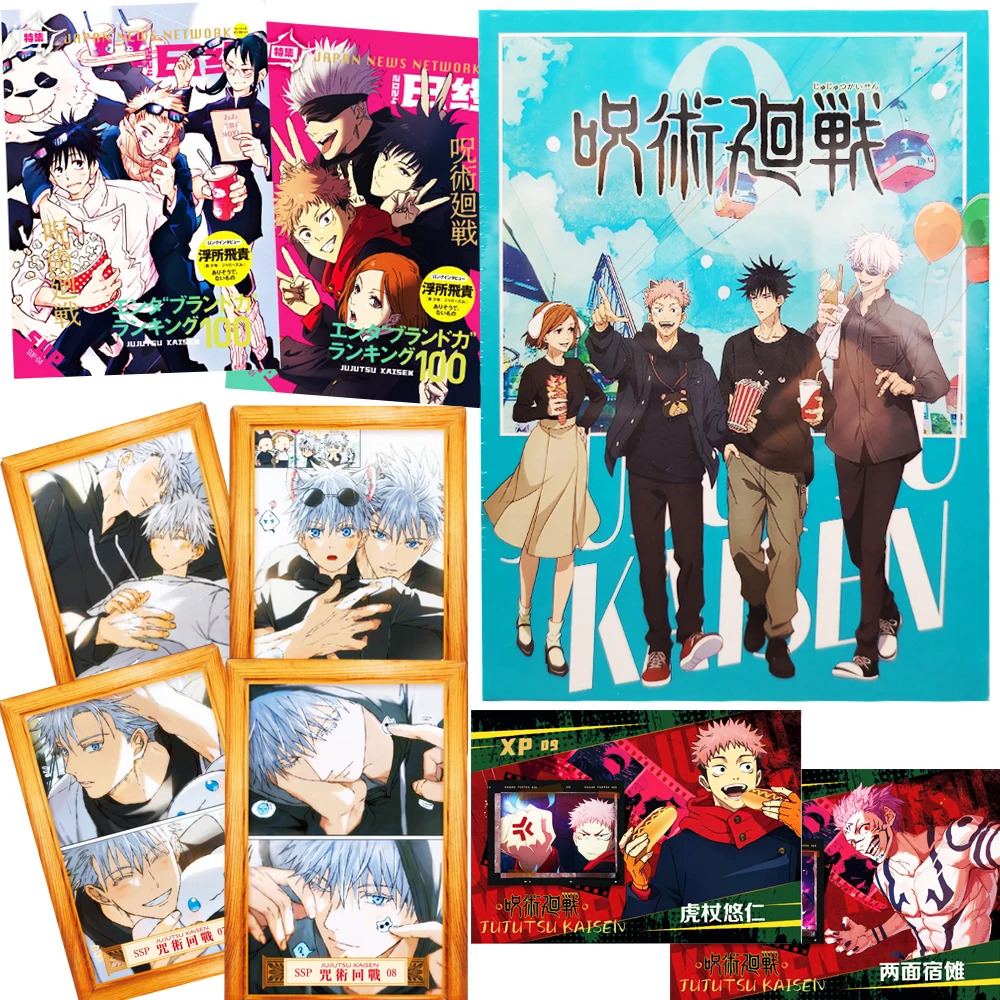 

Коллекционные карты Jujutsu Kaisen, очень любимые персонажи аниме Gojo Satoru, милые красивые кристаллы, капельные клеевые карты, веер, хобби, подарок