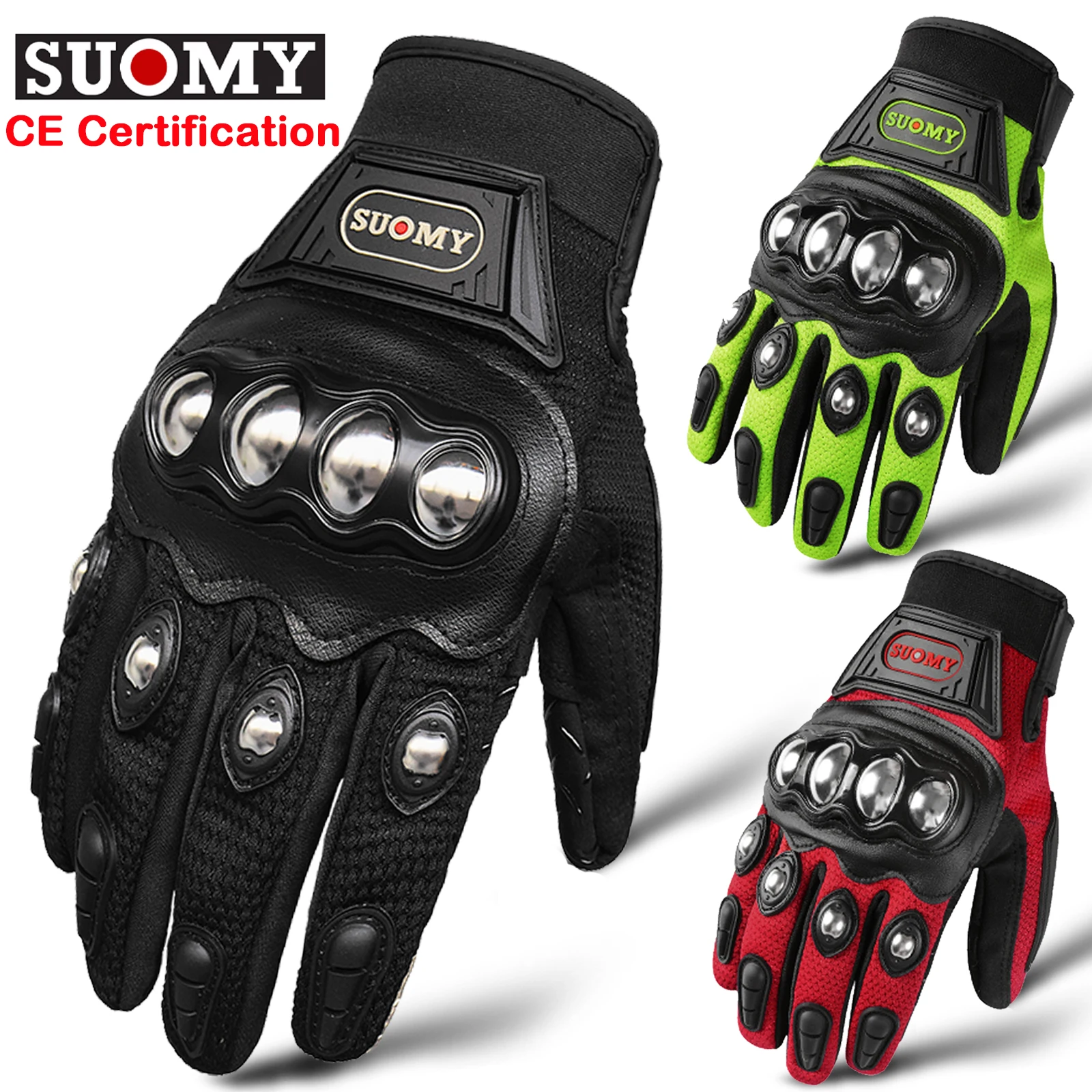 

SUOMY Motorcycle Gloves MTB DH Touchscreen CE Certified Comfortable Breathable Anti-drop Stainless Steel Shell Protective Gloves