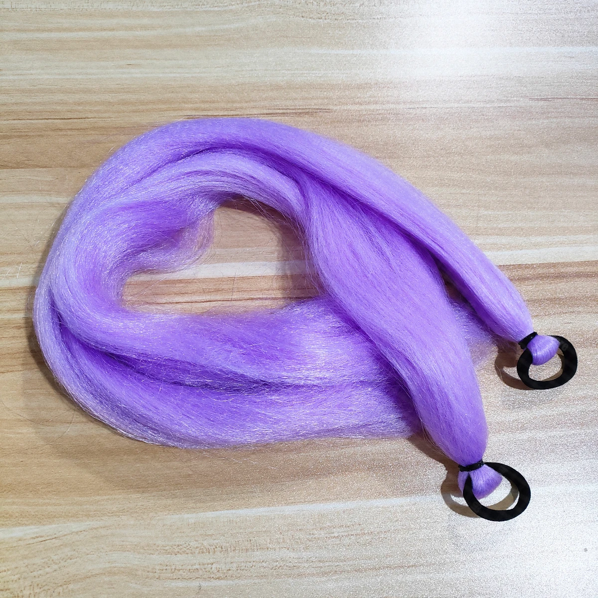 Rumi Violet – perruque synthétique queue de cheval haute détachable, résistante à la chaleur, couvre-chef de Cosplay Kpop Demon Hunter