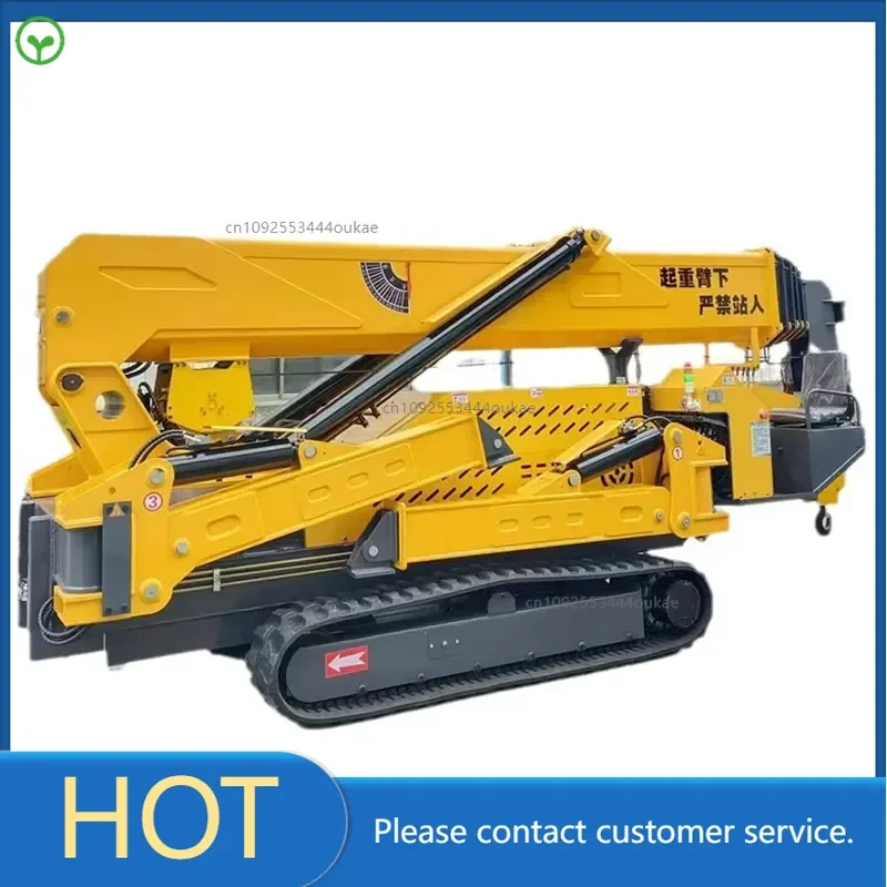 

Medium armor crawler type spider crane, telescopic arm high-altitude mobile folding crane, can enter the elevator miniature