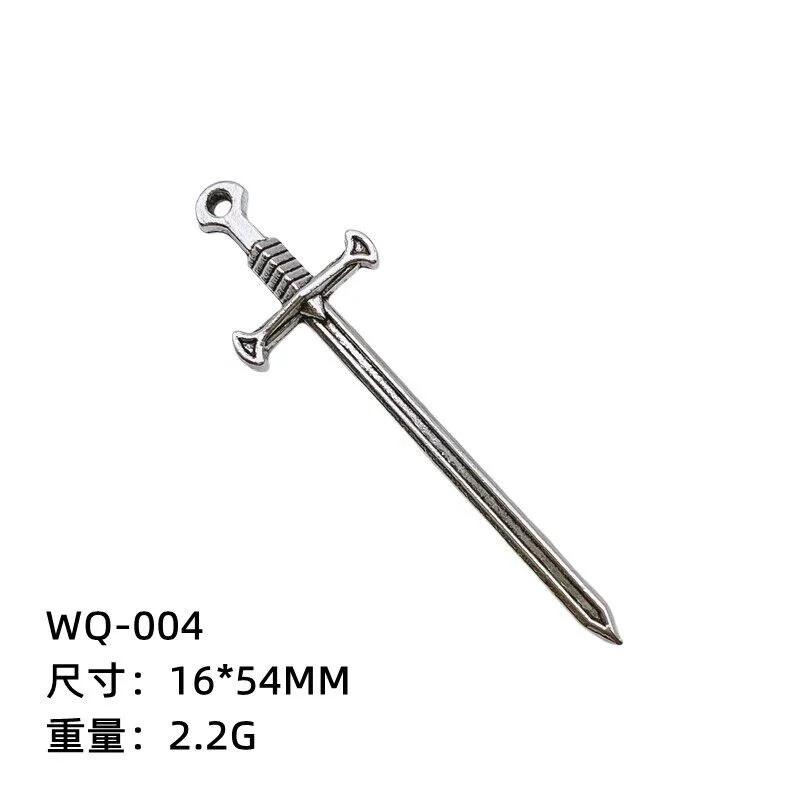 10 Pcs 55x16mm Antique Silver Color Sword Pendant Charms DIY Jewelry Making Jewelry Finding DIY Handmade Crafts