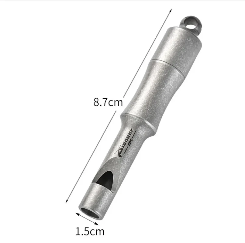 Grade 5 Titanium Multifunctional Storage Container Mini Survival Whistle Emergency Pill Case For Outdoor Camping EDC Gear