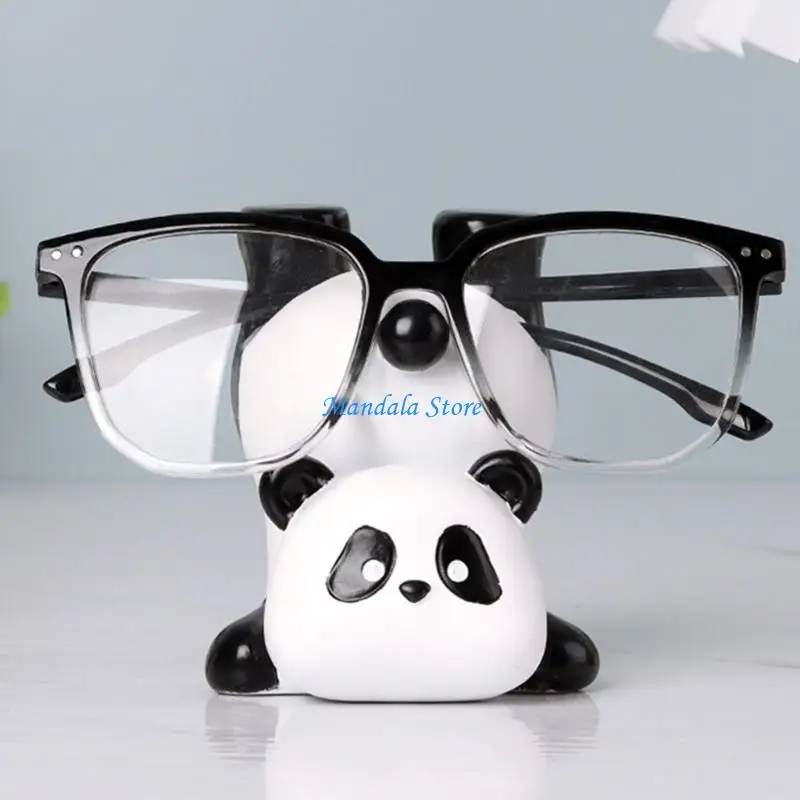 

U2JC Eyeglass Display Stand Figurine Stylish Glasses Holder Inverted Panda Sunglasses Rack Versatile Spectacles Shelf