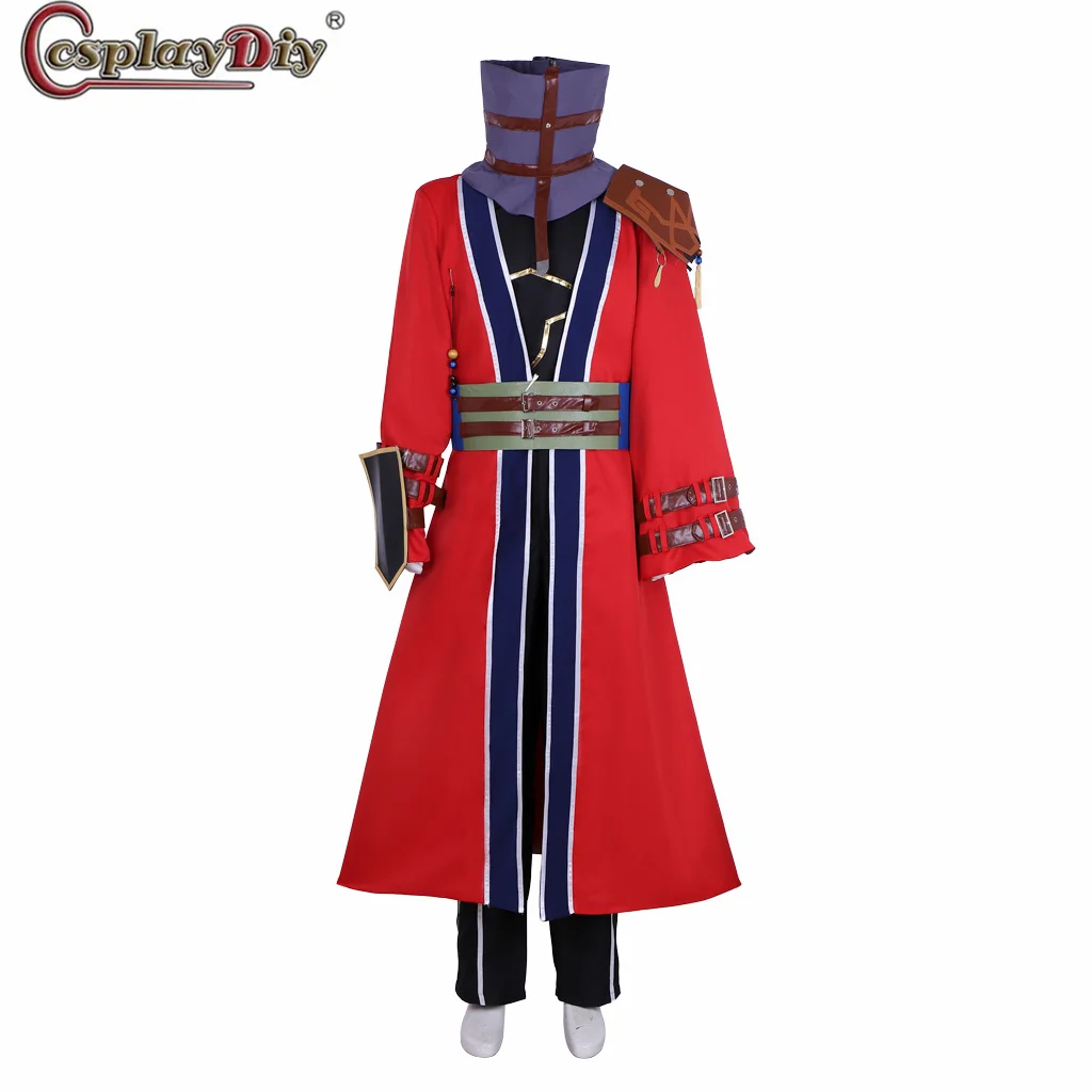 Final Fantasy Auron Cosplay Costume Red Jacket Pants Halloween Cos Suit