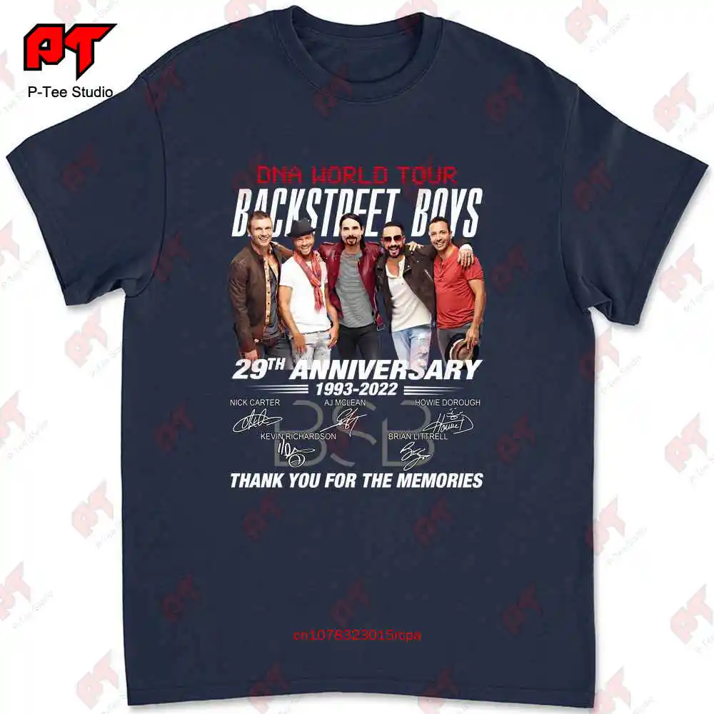 Dna World Tour Backstreet Boys 29Th Anniversary 1993 2022 Thank Memories T-shirt NUXL