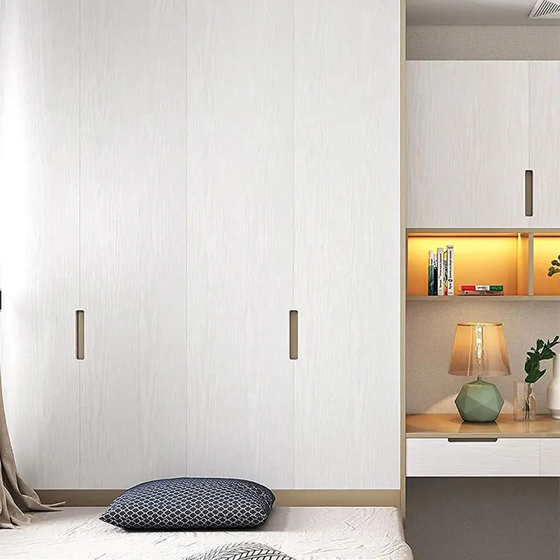 Wallpapers Home Decor Bedroom Waterproof Wall Stickers 45cm White Wood Grain Suitable For Living Room Wallpaper Self Adhesive