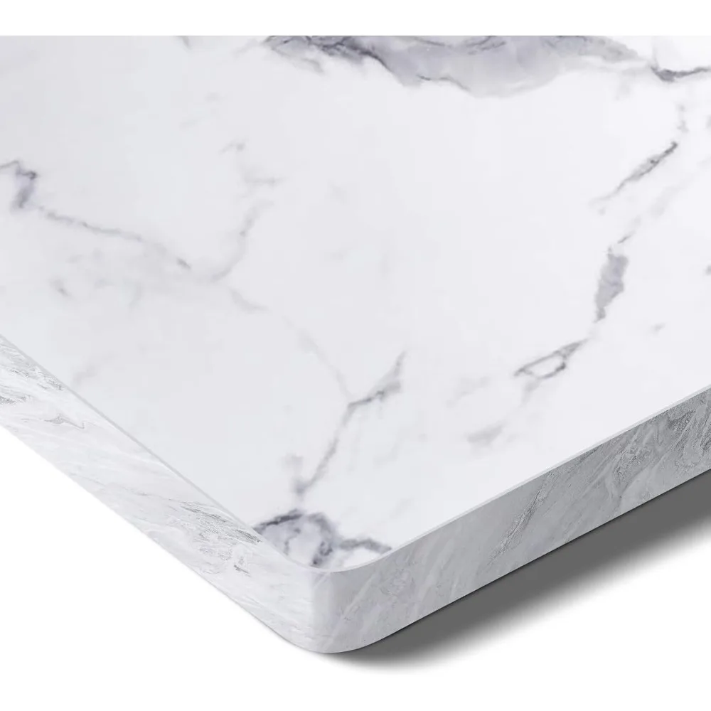 

Whole-Piece Particle Board Table Top for Standing Desk and Home Office Desk DIY, 48x30x1 Inch Marble Grey Desk Top