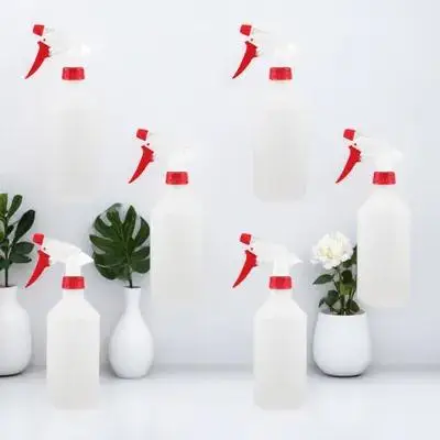 6Pcs 500Ml Clear Empty Plastic Spray Bottles Leakproof Portable Lightweight for Hair Styling Salon Water Misting Plant Care