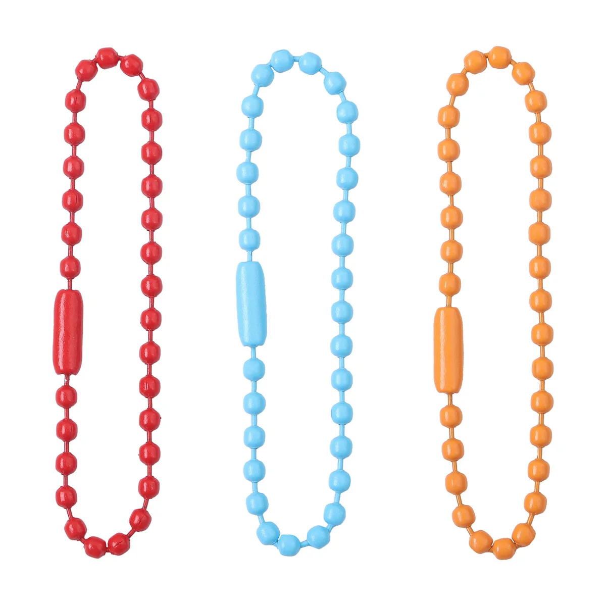 Z25 10 szt. Łańcuszki kulkowe pasujące do breloczków/lalek/etykiet, łączniki do ręcznie robionych bransoletek i biżuterii DIY, 11,5 cm