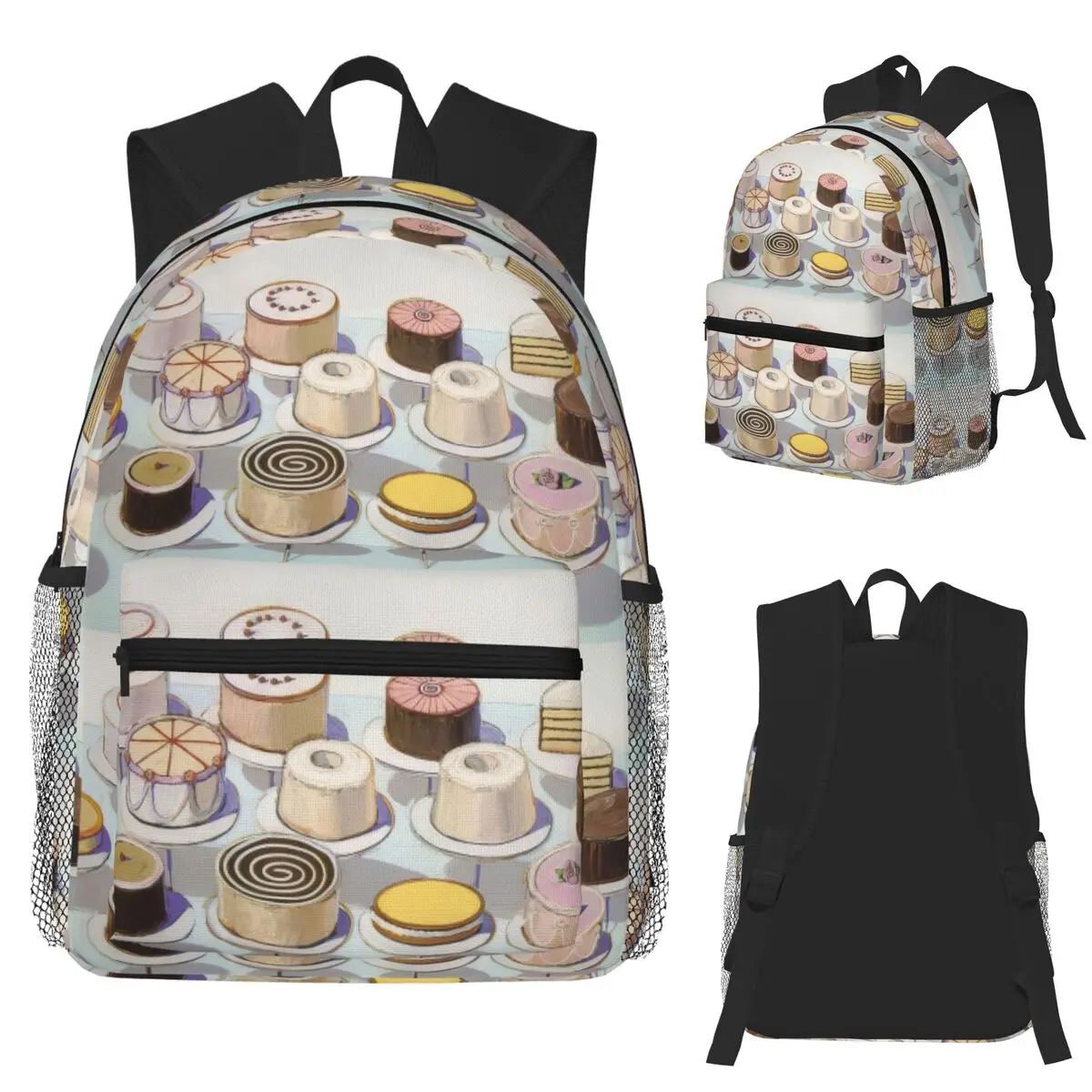 

Cakes Wayne Thiebaud Student Backpack School Bag Hiking Travel Daypack for Boys Girls Fashion Bookbag Shoulder Bags