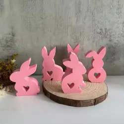 Rabbit Silicone Mold Easter Casting Mold Resin Process Silicone Resin Mold Concrete Silicone Mold, Resin Casting Mold