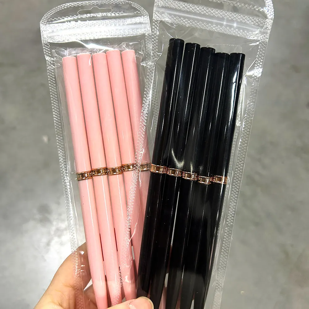 5/10 stks Nail Art Liner Borstels Set Maten 7/9/11/15/25mm Lange Lijnen/Fijne Tekening Pen Nail UV Gel Polish Schilderen Gereedschap (5 Kleuren)