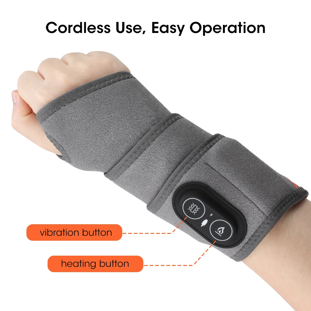 Electric Compress Hot Wrist Wrap 36/48 LEDs 3 Modes 660nm 850nm Infrared Wearable Joint Support Portable Hand Relaxation Brace