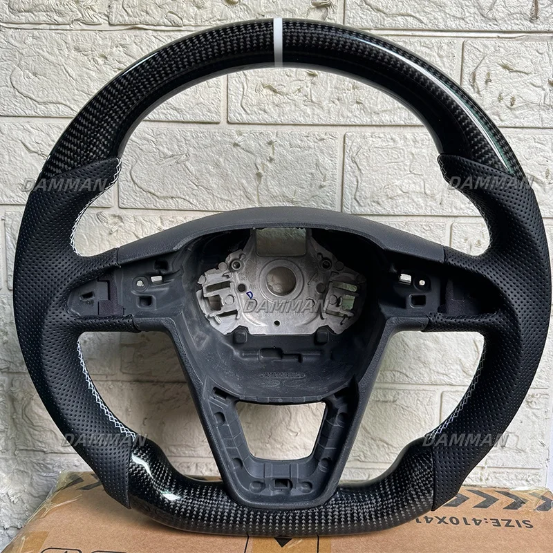 Carbon Fiber Steering Wheel For Seat Leon FR Cupra 5F Ibiza 6F MK3 Arona Ateca Leon ST Alhambra 2014 2015 2016 2017 2018 2019