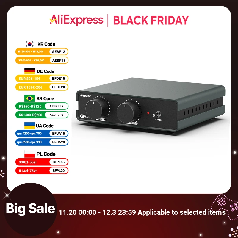 AIYIMA-Phono pré-amplificador para Turntable, Audio T3 Pro, Mini MM, MC, Vinyl Record Player, pré-amplificador estéreo, ajuste de ganho