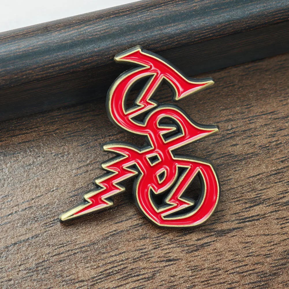 Trans-Siberian Orchestra TSO Metal Enamel Pin Rock Band Logo Brooch Gothic Lightning Badge Lapel Pins Music Fan Gift Jewelry
