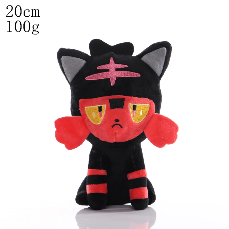 Pokemon Litten Plush Toy Anime Pokemon Rowlet Popplio Litten Stuffed Doll Kawaii Cartoon Toys Hobbies Room Docor Xmas Gifts view 3