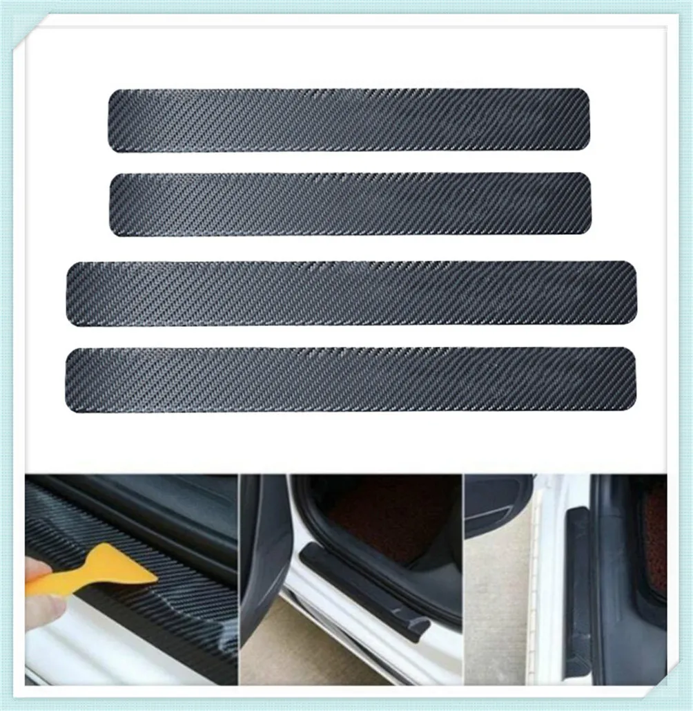 4PCS Car Styling Stickers Scuff Anti Scratch Carbon Fiber for ACURA Legend CL RSX ILX EL CSX RLX TLX ZDX SLX MDX RL TL Integra