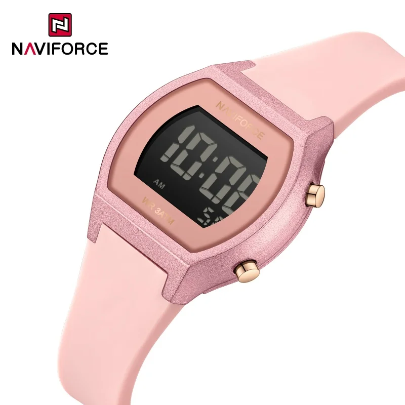 

NAVIFORCE 3ATM водонепроницаемые цифровые спортивные часы для женщин, простые модные часы с ЖК-дисплеем и электронным дисплеем, женские подарочные наручные часы