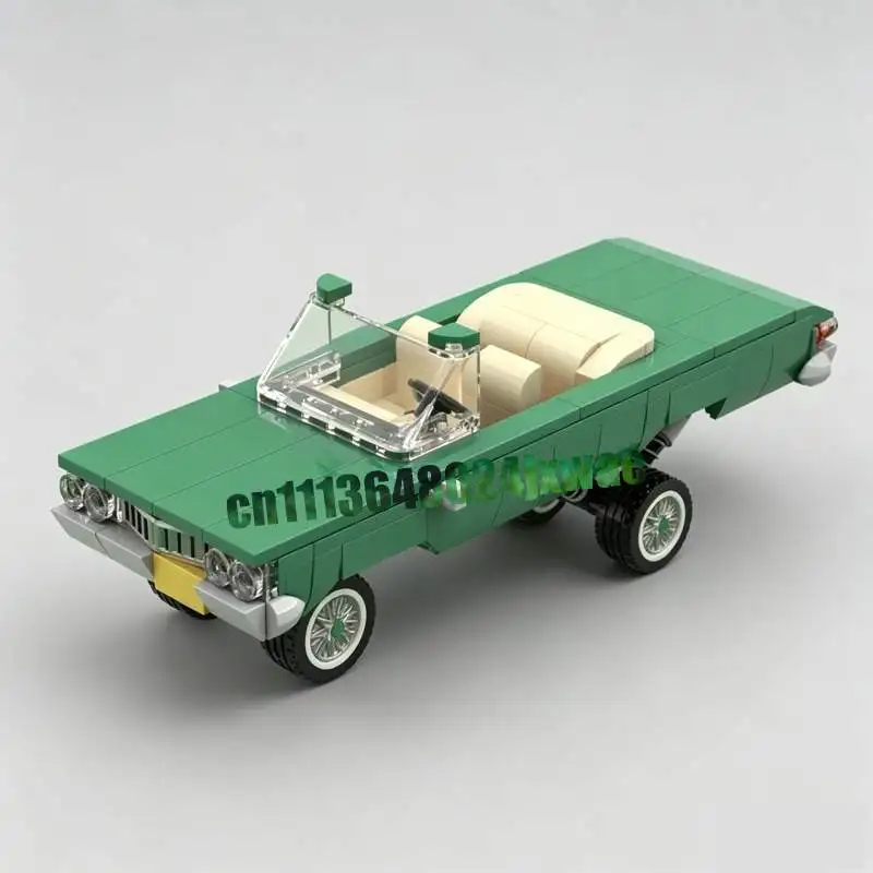 222PCS MOC Classic Lowrider Hopper Car Model Custom Puzzle Assembly Building Blocks Vintage Vehicle Educational Toy Collect Gift