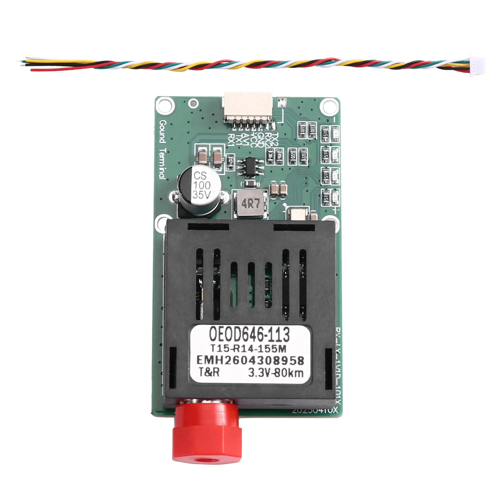 【hot-a69z-】ttl-to-fiber-optic-module-80km-fc-av-vcc-gnd-for-drones-optical-transceiver-module-dc-55-26v