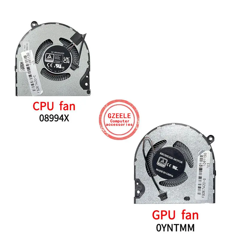 CPU GPU Cooling Fan for Dell inspiron 14 Plus 7420 5420 2022 Notebook PC 0YNTMM 08994X L & R Cooler Fan BN6508S5H 002P 003P