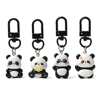 Lovely Fashion Small Panda Animal Keychain Sweet Versatile Backpack Decoration Accessories Creative Simple Pendant Gifts