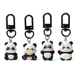 Lovely Fashion Small Panda Animal Keychain Sweet Versatile Backpack Decoration Accessories Creative Simple Pendant Gifts