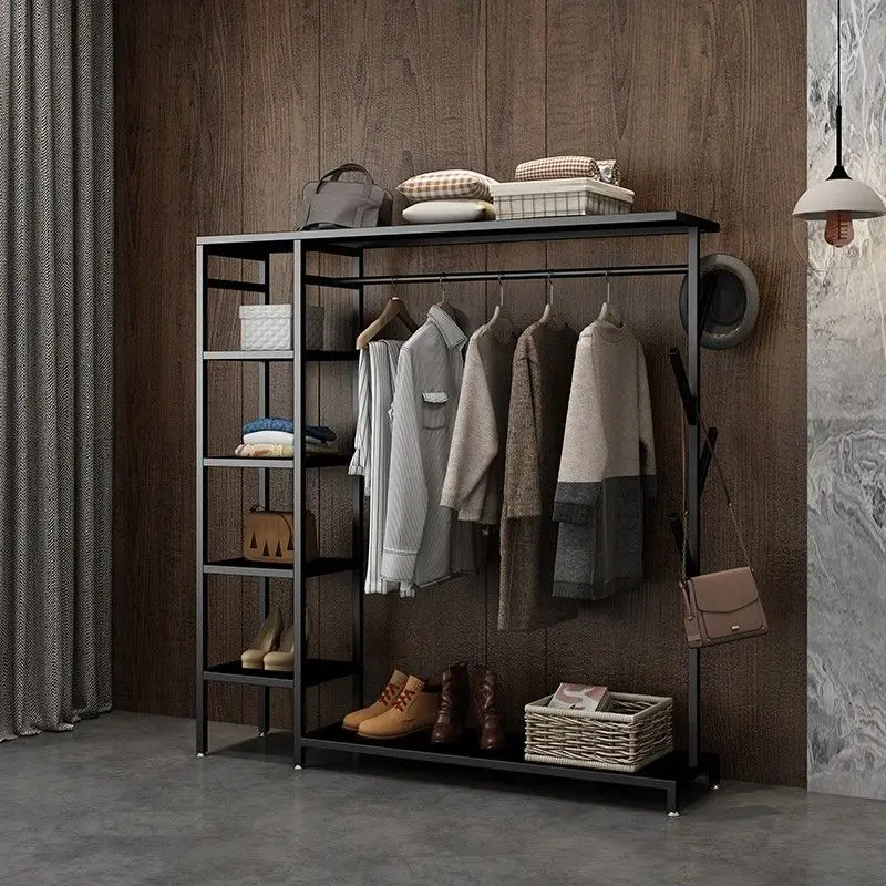 Custom.[1320 People] Clothes Hanger Floor Vertical Clothes Rack Italian Household Cloakroom Wardrobe Storage Rack Thi