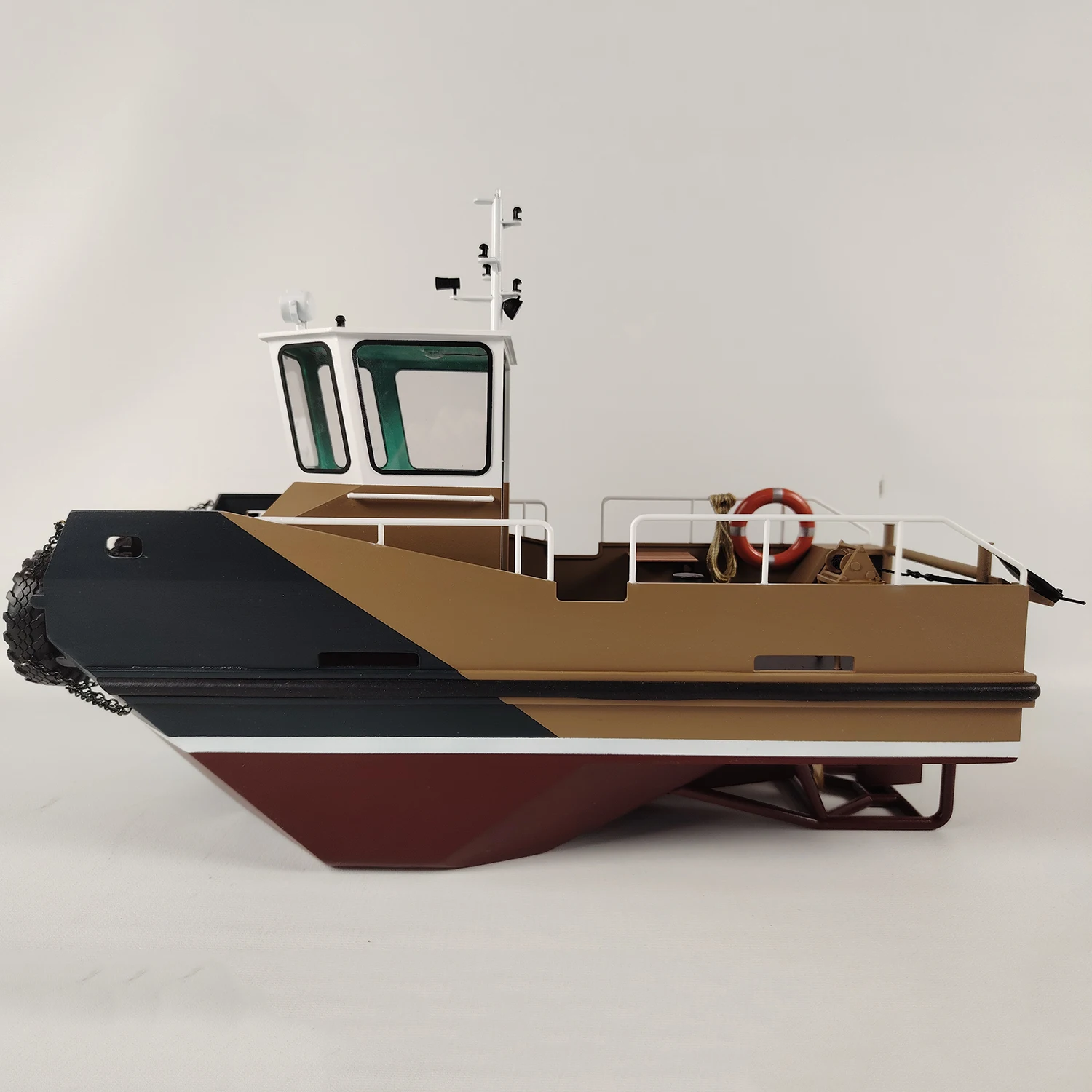 1/16 RC Ships 38cm Simulation Miniature Push-Type Remote Control Tug Boat High-Precision 3D Printed RC Ships Model RTR Ship Toy