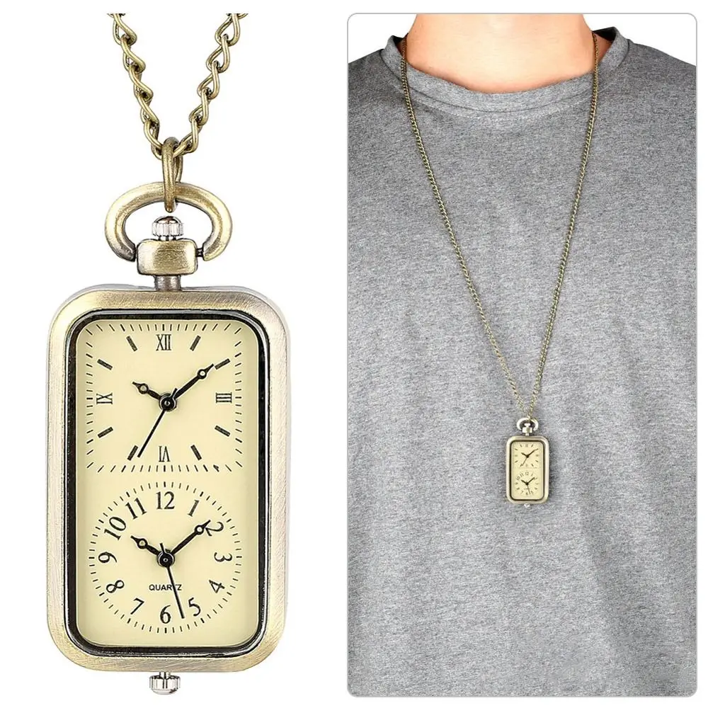 유리 포켓 시계 목걸이, 개인화 빈티지 합금 포켓 시계, 펜던트 체인 시계